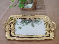 سینی استیل جفتی طرح دار کد 703