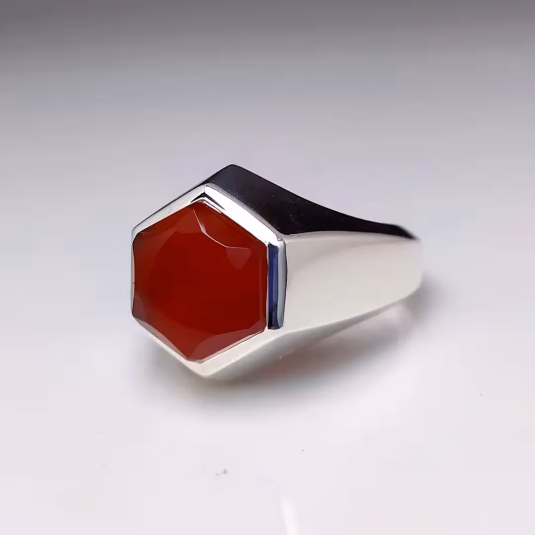 انگشتر عقیق یمنی کد 12144