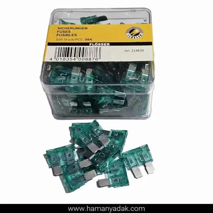 فیوز دوشاخ شیشه ای 30 آمپر