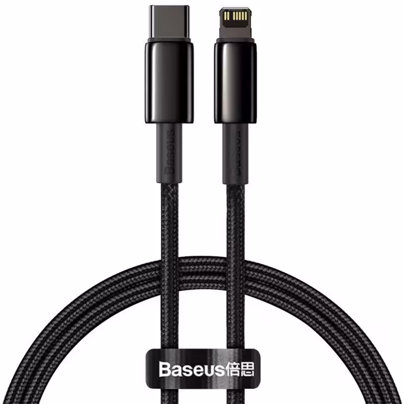 کابل تبدیل USB-C به لایتنینگ باسئوس مدل Tungsten طول 2 متر