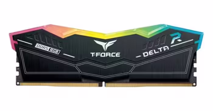 رم TEAM GROUP T.FORCE DELTA BLACK RGB 16GB 3200MHz DDR4 (آکبند)