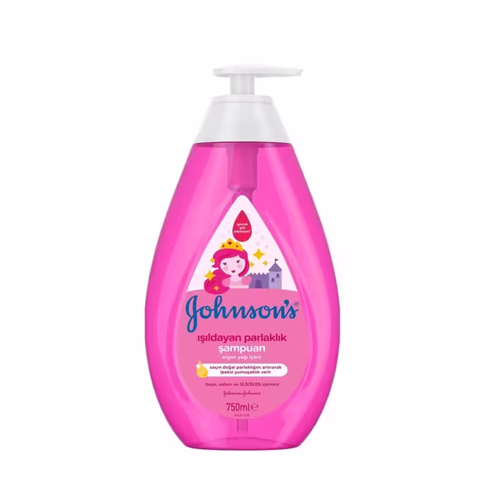 شامپو بچه جانسون Johnsons براق کننده مو حاوی عصاره آرگان حجم 750 میلی لیتر
