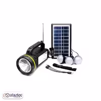 سیستم روشنایی خورشیدی وشارژری جی دی لایت GD-2000A - بین 6 تا 20 ساعت کار مداوم و بلوتوث داخلی