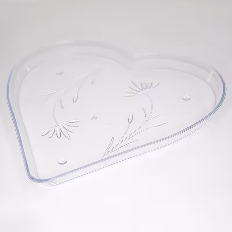 سینی یکبارمصرف مدل قلب رنگ شفاف کد 248- کارتنی 50عددی(ارسال فقط با باربری و تیپا