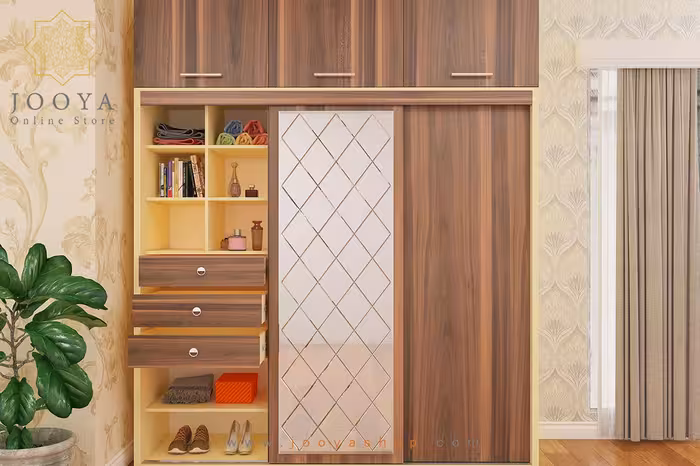 کمد لباس درب ریلی آوات مدل KR8