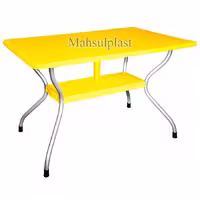 میز 6 نفره مستطیل پایه فلزی کد 921 ناصرپلاستیک