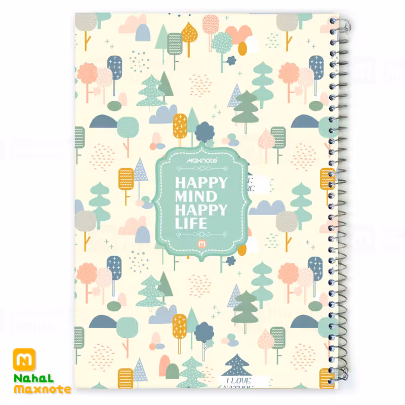 دفتر 80 برگ سیمی جلد سخت طرح دار کد 9817.طرح 6