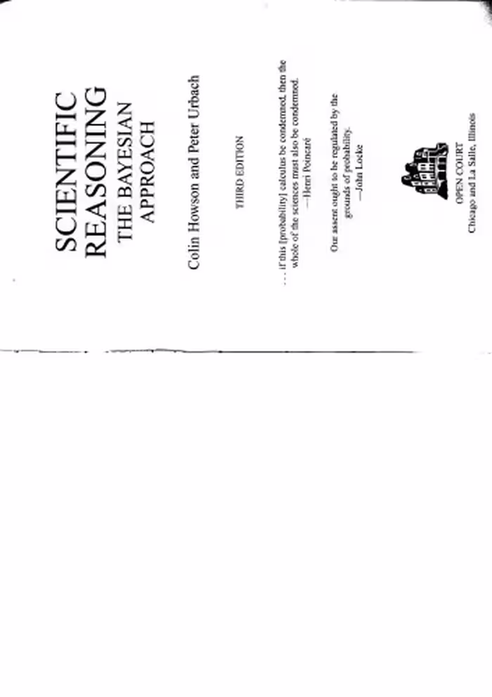 خرید و دانلود نسخه کامل کتاب Scientific Reasoning: The Bayesian Approach