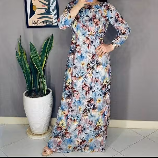 ساحلی قد 120 و آستین بلند جنس نخی مناسب سایز 36 تا 42