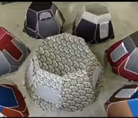 چادر مسافرتی 22 نفره هشت ضلعی مدل ریپس ( ضد آب جنس برنو برزنتی ) (غول چادر های فنری)