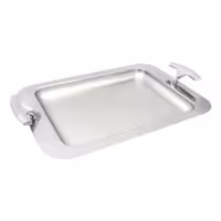 سینی مستطیل بزرگ دسته نقره ای نگینی ریور کد 1126