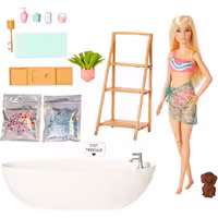 عروسک اورجینال باربی Barbie Bathtub برند باربی