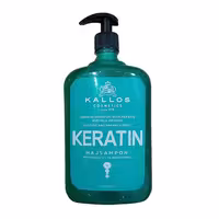 شامپو مو فاقد سولفات کالوس KALLOS مدل KERATIN (سبز) حجم 1000 میلی لیتر