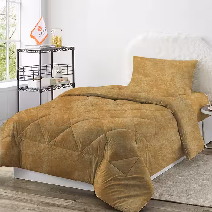 روتختی ترک طرح پتینه خردلی یک نفره سه تکه