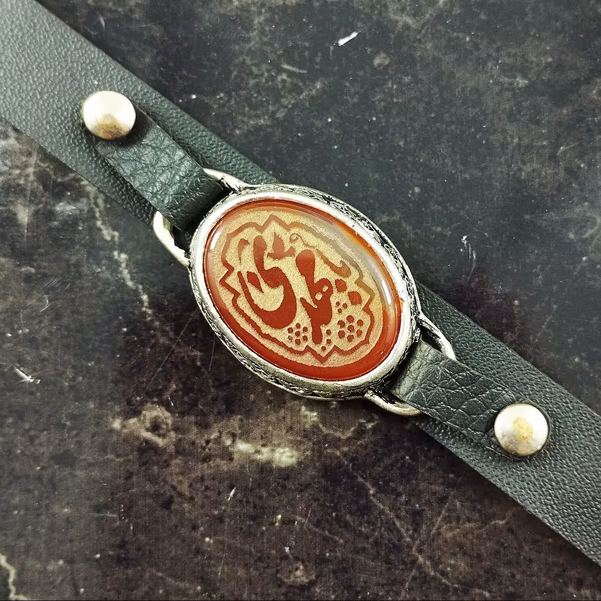 دستبند عقیق سرخ طرح یا مهدی COD-12773769