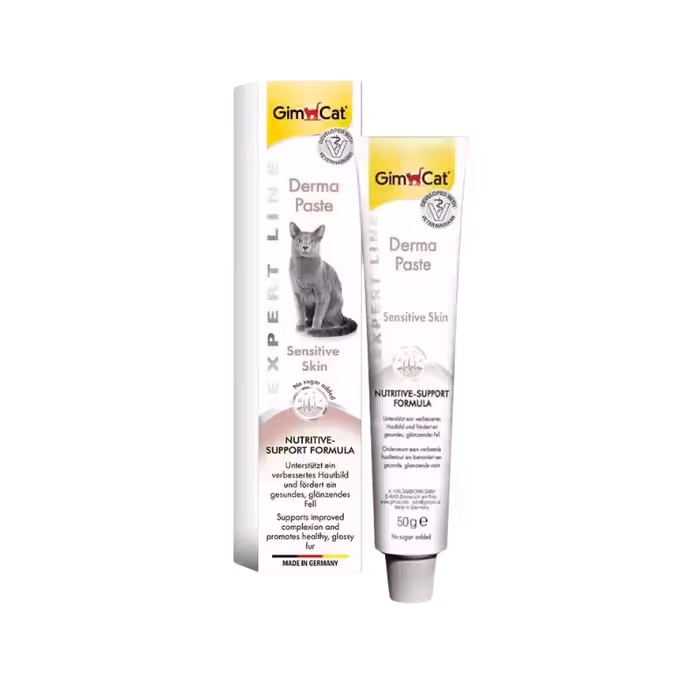 خمیر گربه بالغ مدل پوست حساس برند Gim cat جیم کت 50 گرمی