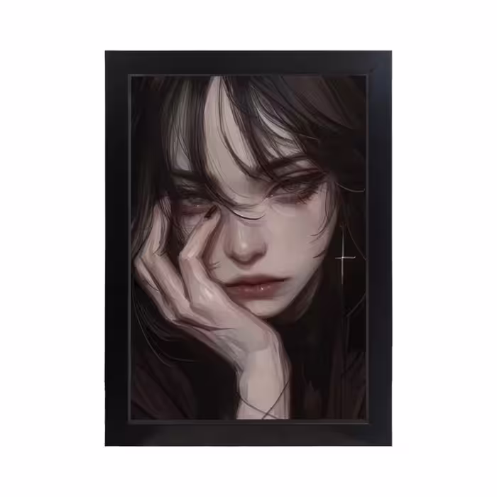 تابلو دخترانه طرح Sad girl کد PF-25006