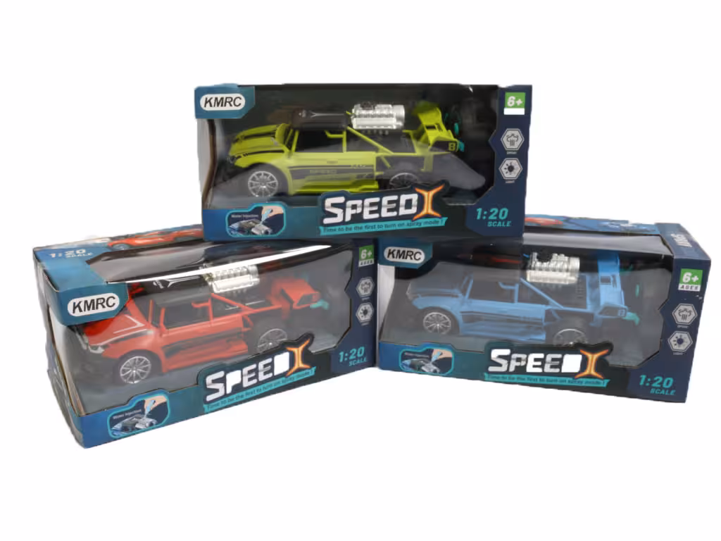 ماشین کنترلی چراغ دار اسباب بازی باتری خور و دودزا