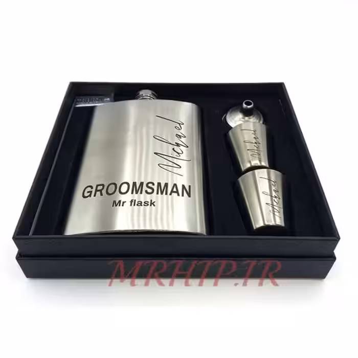 هیپفلاسک (قمقمه جیبی)2شات مدل استیل 270cc کد a520424