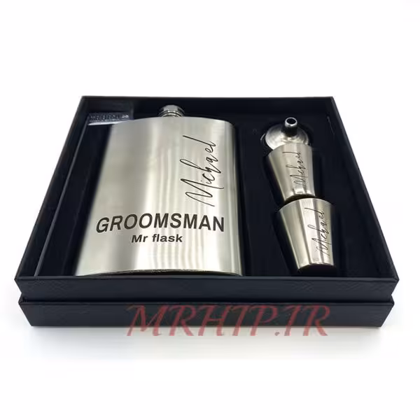 هیپفلاسک (قمقمه جیبی)2شات مدل استیل 270cc کد a520424