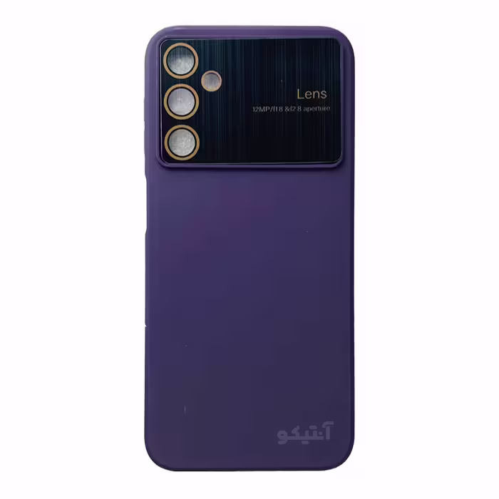 قاب سیلیکونی Camera Lens محافظ لنز دار Samsung A14-بنفش