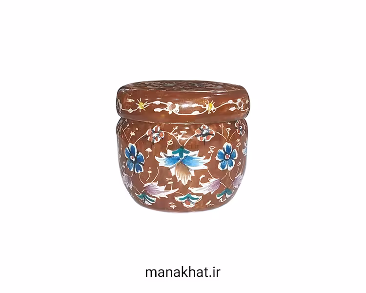 دوات مسی خوشنویسی میناکاری کتابتی رنگ آجری