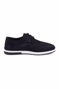 لوفر مردانه کفش های روزانه چرمی FELIX NAVY BLUE MEN NUBUK Desa