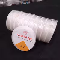 کش دستبند بسته 10 عددی سایز 0.7 بی رنگ شیشه ای (خرازی و خیاطی )