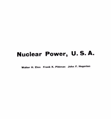 خرید و دانلود نسخه کامل کتاب Nuclear Power, U.S.A.