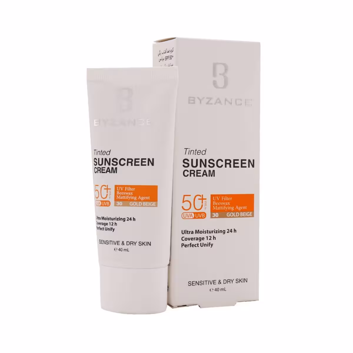 کرم ضدآفتاب بیزانس SPF50 پوست خشک و حساس شماره 30