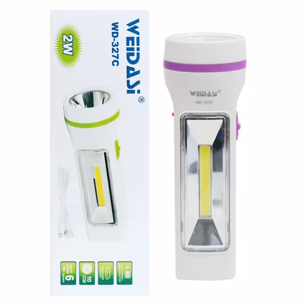 چراغ قوه اضطراری ویداسی مدل WD-327C نارنجی