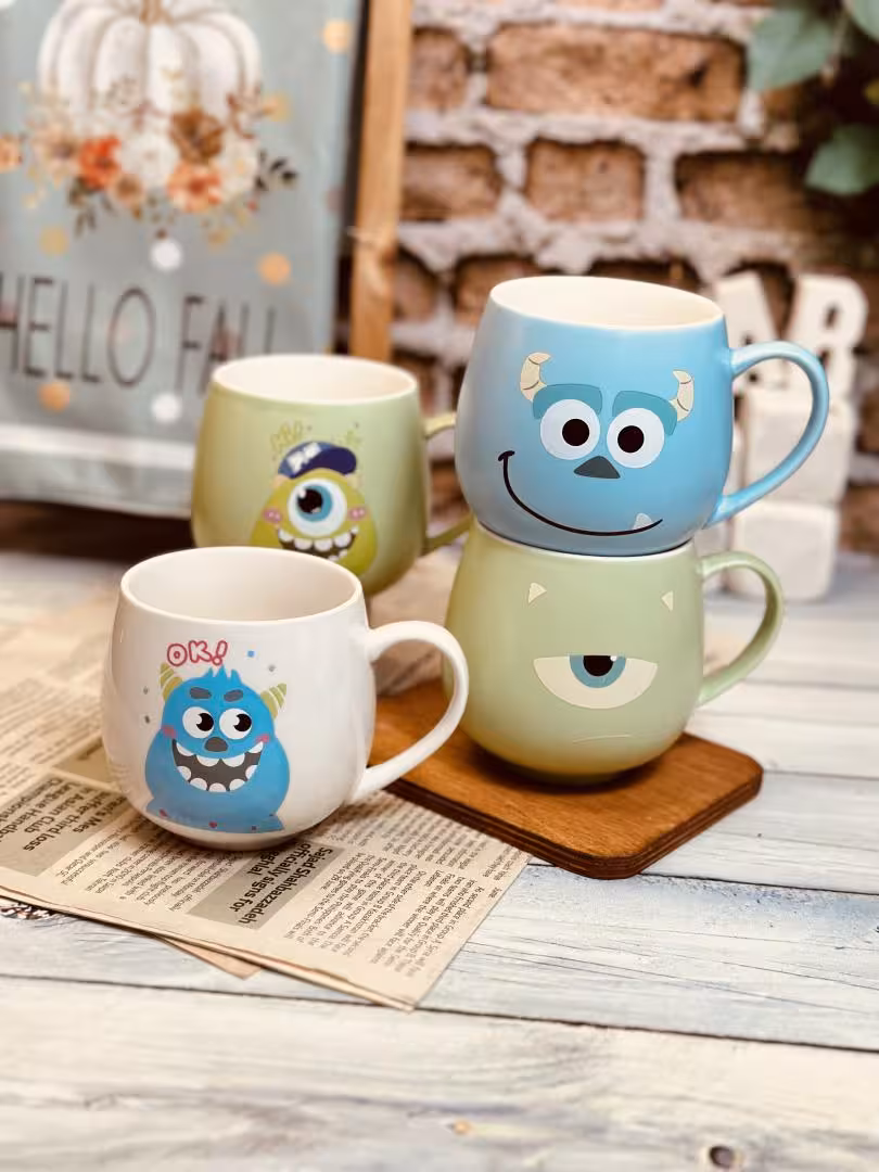 ماگ بدون درب تپل طرح دیزنی مایک و سالیوان کد 7987