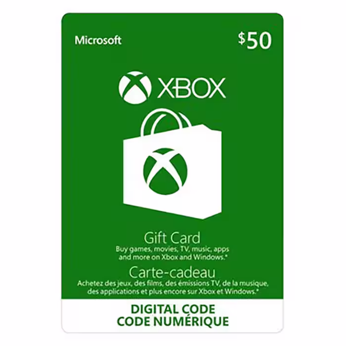 Microsoft XBOX 50$ Gift Card US