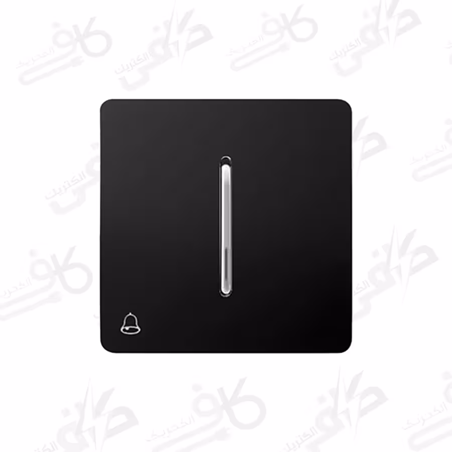 کلید و پریز آسیا | شاسی زنگ کریستال مشکی نقره ای اسیا