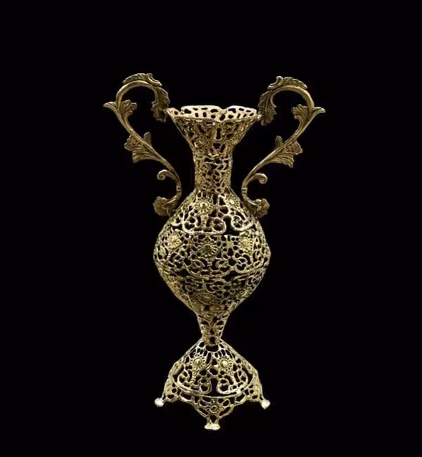 گلدان توری دسته برگی کوتاه