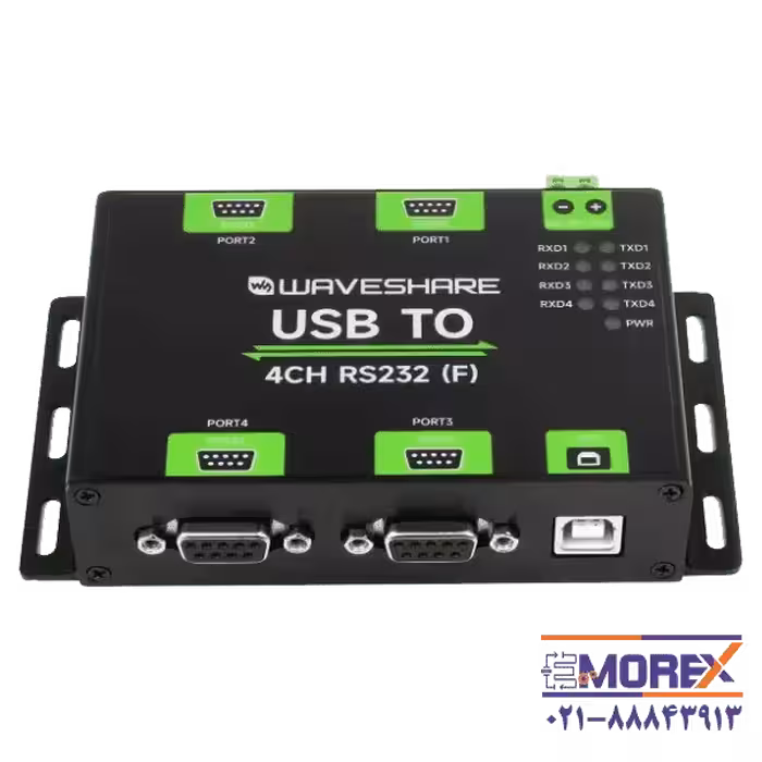 مبدل صنعتی ویوشیر | WAVESHARE مدل USB TO 4CH RS232 (F)