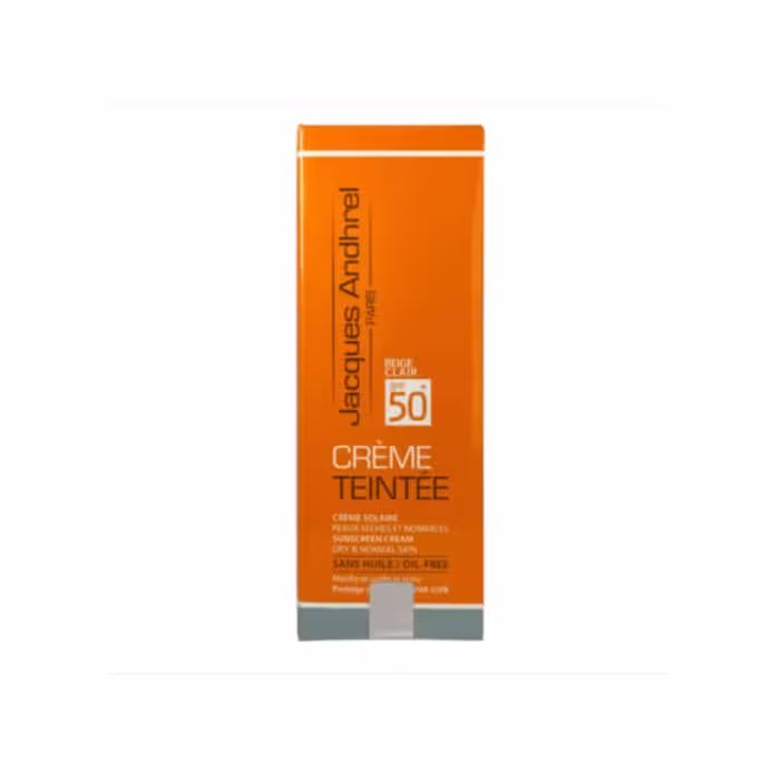 کرم ضد آفتاب SPF50 بی‌رنگ مناسب پوست خشک و معمولی (50میلی‌لیتر) (ژاک آندرل پاریس)