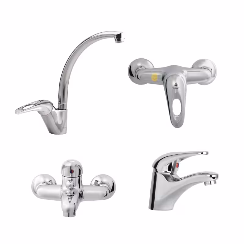 ست شیرآلات شیبه مدل کیش (با ظرفشویی ثابت)