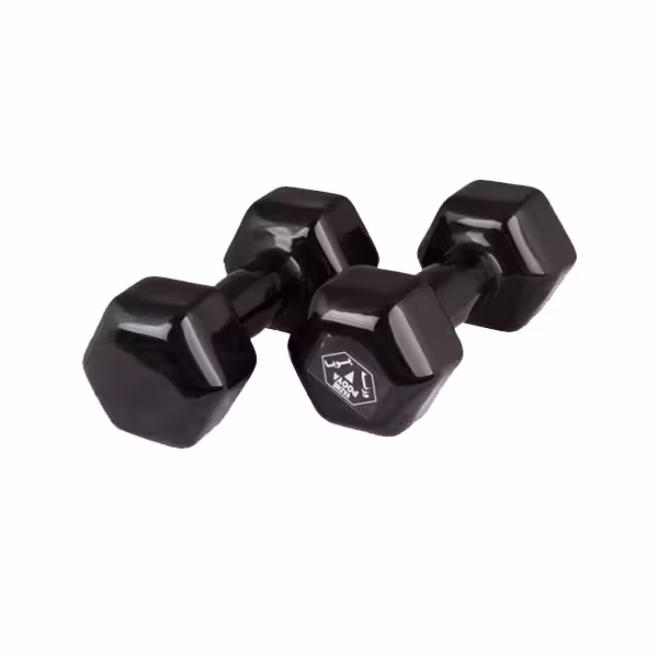 دمبل وزنه پویا مدل روکش دار وزن 10 کیلوگرم بسته 2 عددی