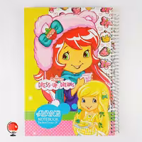 دفتر مشق 100برگ سیمی طرح دختر توت فرنگی جلد سخت آونگ