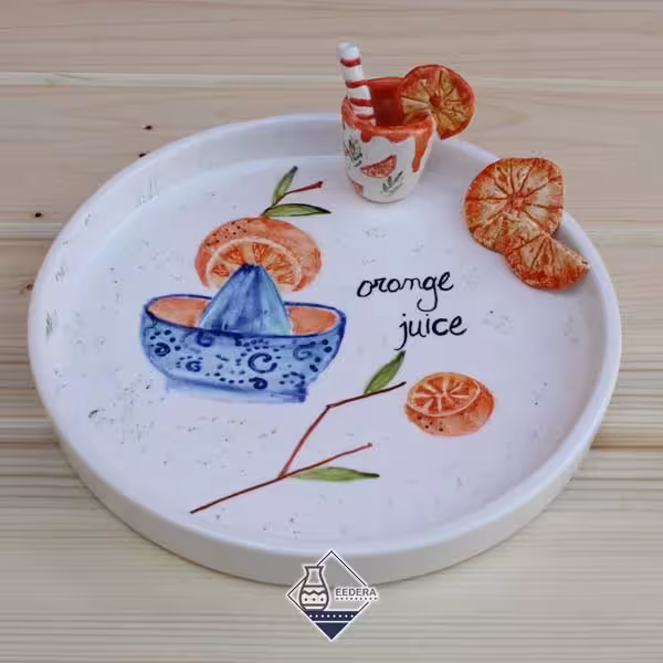 بشقاب سرو برجسته طرح پرتقال