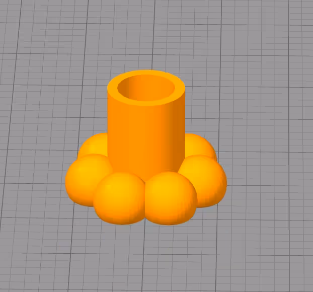 مدل سه بعدی جاشمعی توپی (STL)