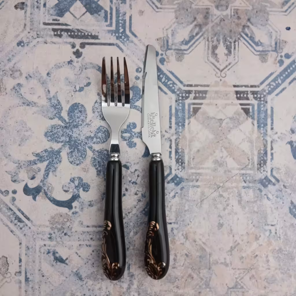 کارد و چنگال میوه بلر مدل سرامیکی – رنگ مشکی