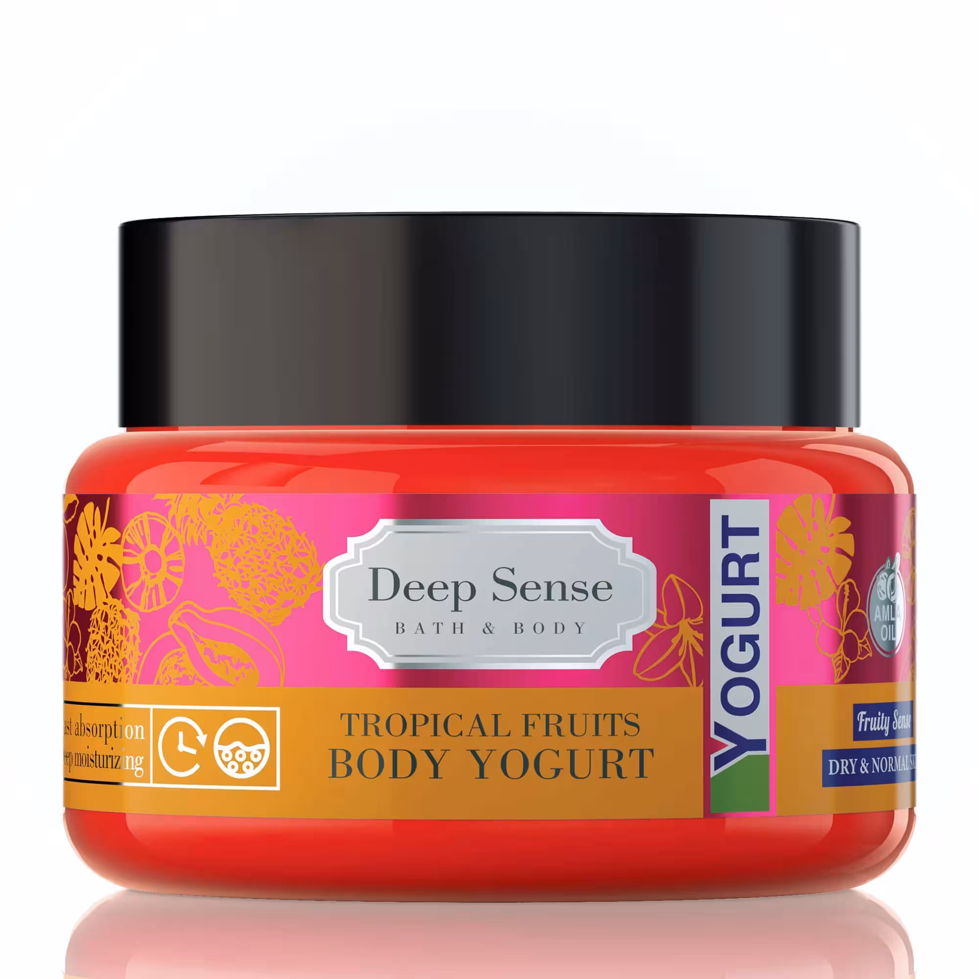 ماست بدن پوست خشک دیپ سنس میوه های استوایی | deep sense tropical body yogurt