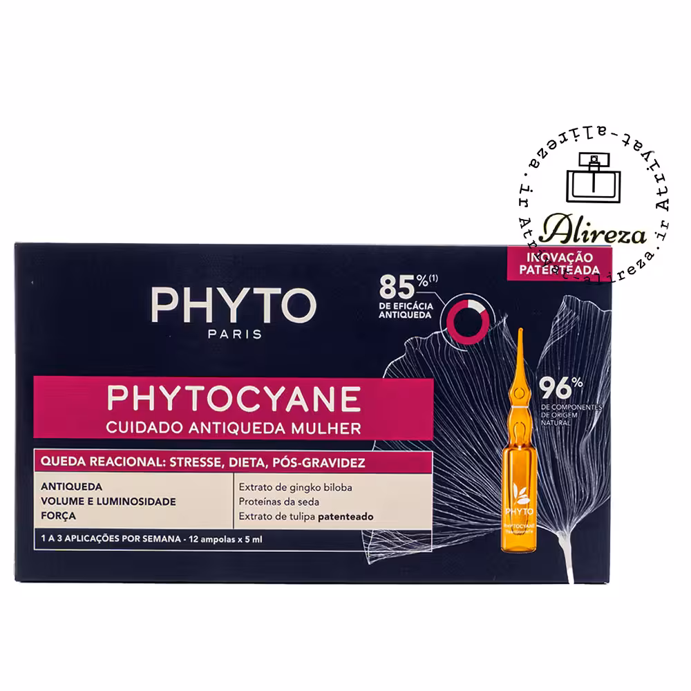 سرم ضد ریزش فیتوسیان 85 درصد فیتو مناسب موی خانم ها  PHYTO PHYTOCYANE ANTI-HAIR LOSS VIAL SERUM FOR WOMEN