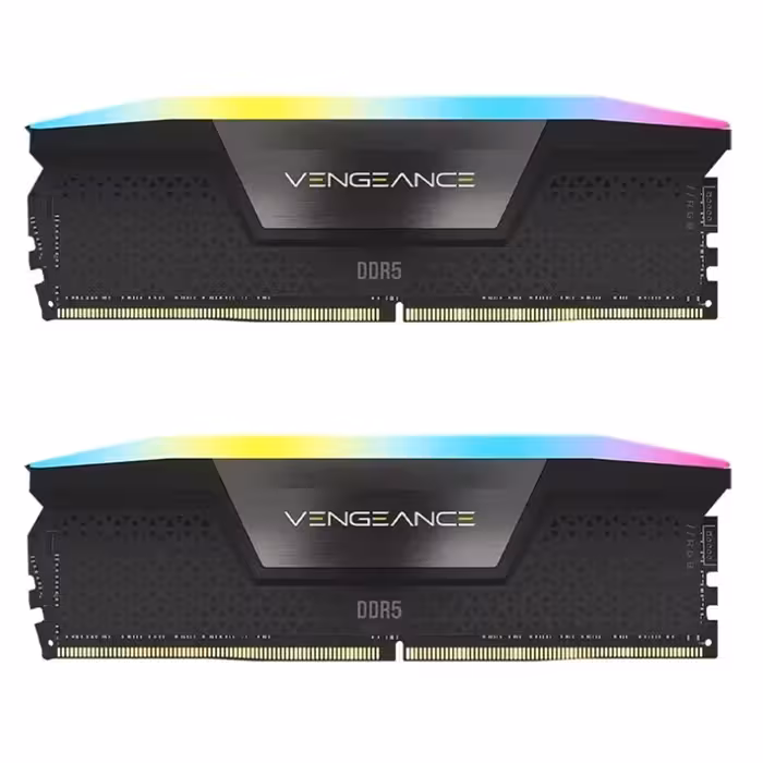 رم DDR5 دسکتاپ 32 گیگابایت 6600MHz CL38 کورسیر VENGANCE RGB BLACK
