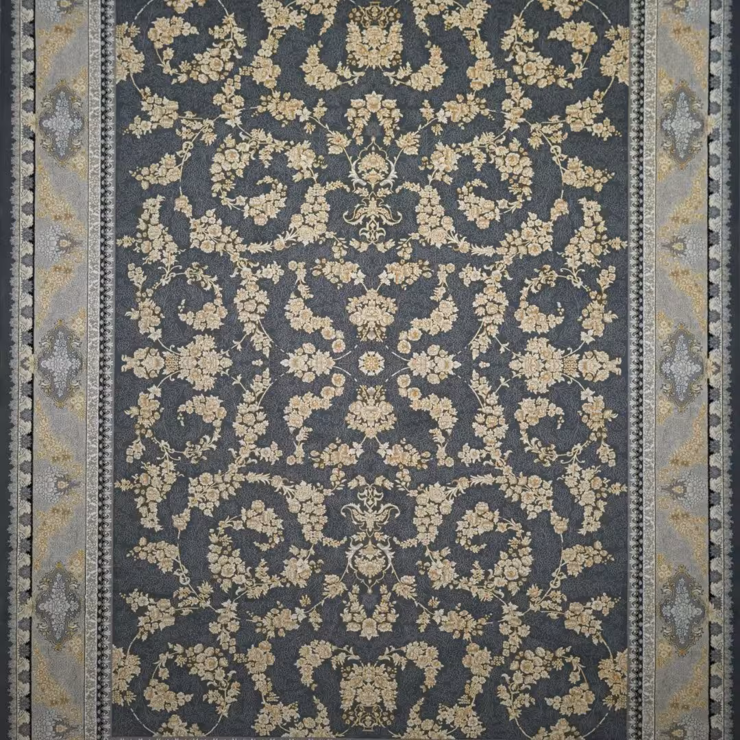 فرش 700 شانه اکرولیک   12 متری  طرح فروزان دودی