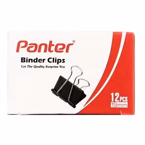 گیره کاغذ پنتر سایز 19میلی متر بسته 12 عددی