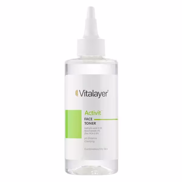 تونر پاککننده اَکتیویت پوست چرب و مختلط ویتالیر 200 میلیلیتر Vitalayer