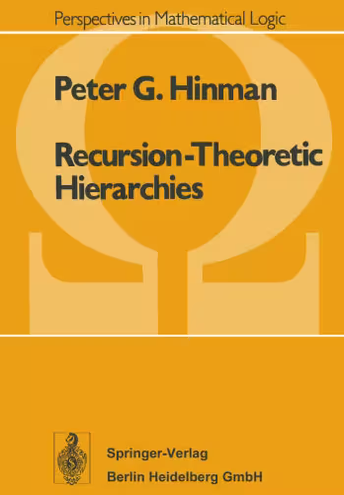 خرید و دانلود نسخه کامل کتاب Recursion-Theoretic Hierarchies